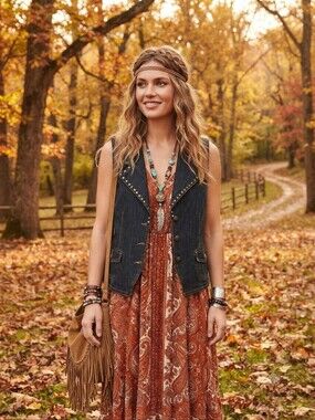 Ruby Rd. Dark Wash Denim Studded Vest